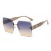 New Women's Frameless Retro Sunglasses - Trendy European and American Fashion, Anti-UV