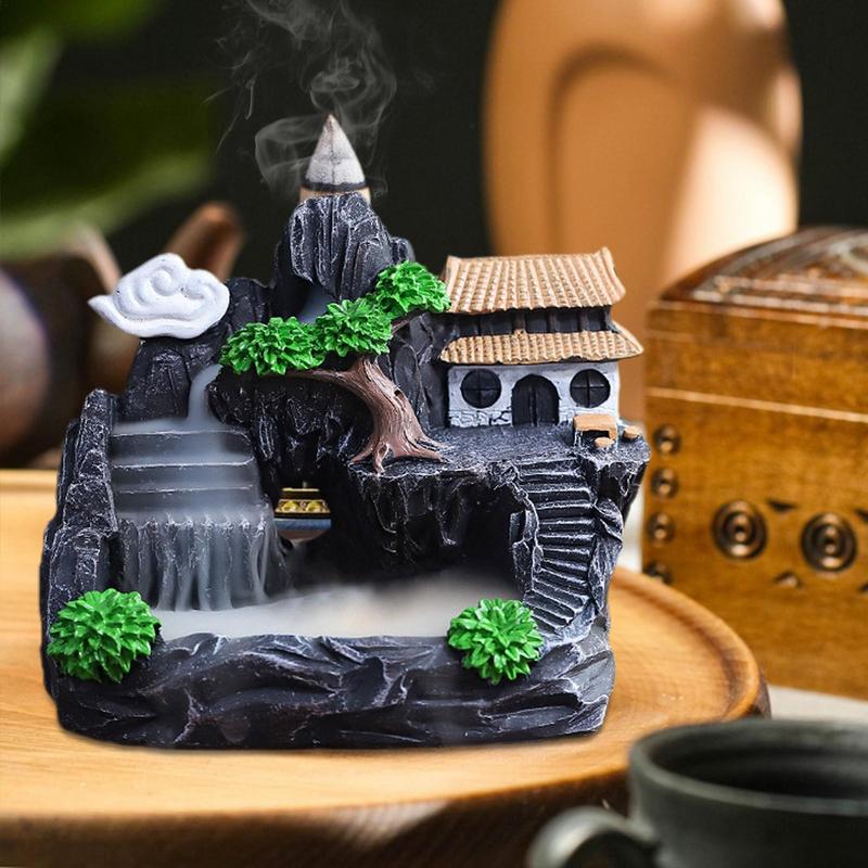 Wasserfall Räuchergefäß Berge Flussförmiges Räuchergefäß Heimdeko Rückfluss Duft Aroma Brunnen Zen Räucherkegel Halter