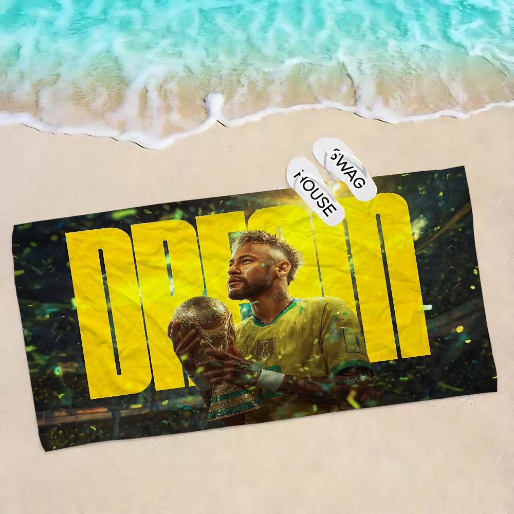 N-Neymar Jr Stella del Calcio Microfibra Telo da Spiaggia Assorbente Asciugatura Rapida Morbido Yoga Nuoto Resort Escursionismo in Montagna Asciugamano