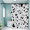 Black And White Dalmatian Pattern Shower Curtain Waterproof Anti Mold Bath Screen Stylish Bathroom Accessories For Home Decor