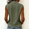 Women Elegant Commuter Sleeveless Button Cardigan Top, Fashion Blouse for Summer