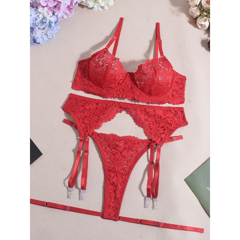 Sexy Steel Rim Bra Lace Fun Underwear Set