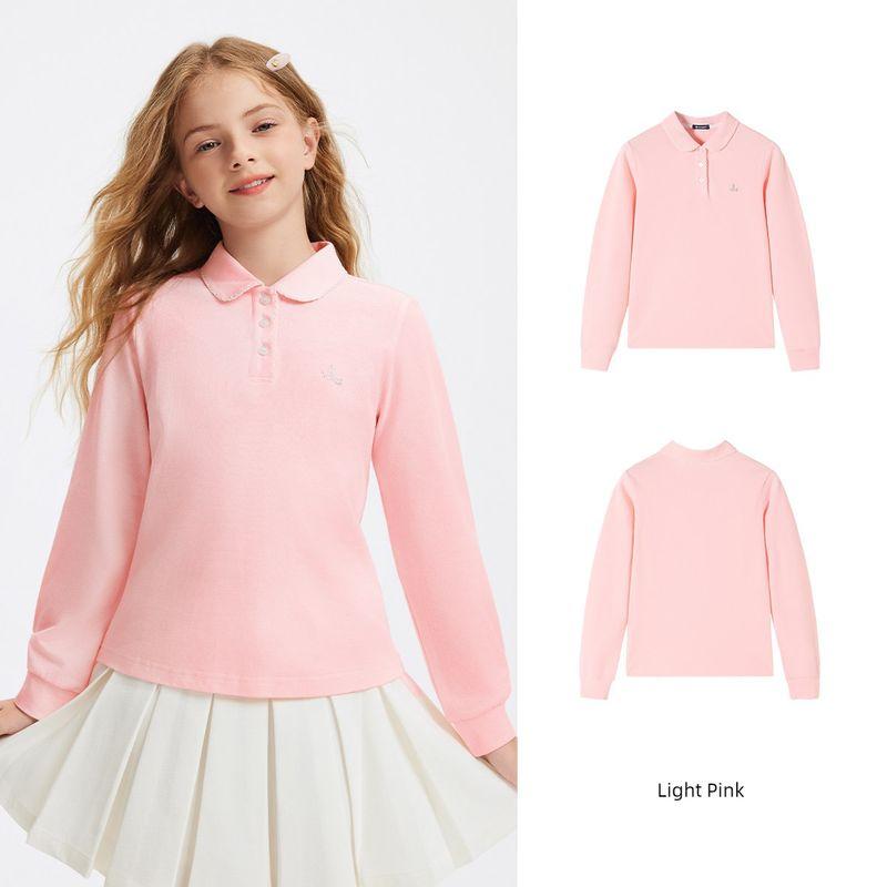 Navigare Italian Sailboat Children's Clothing for Girls, Long-Sleeve Polo Shirt, 2026 Spring and Autumn Children's Lightweight Top