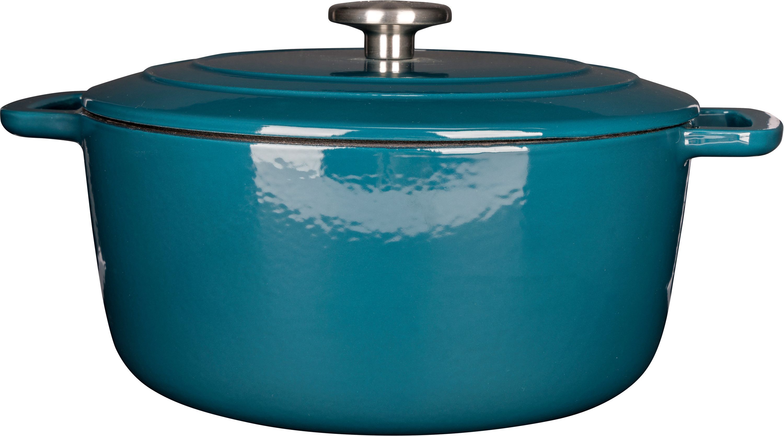 Braadpan met deksel - COSY & TRENDY - FONTESTIC - Geëmailleerde pan - Ø28 cm - 6,15 L - Alle warmtebronnen inclusief inductie - Blauw