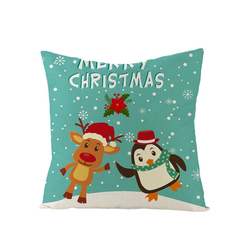 Christmas Single Pillowcase Car Sofa Cushion Cover Home Decor Pillowcase