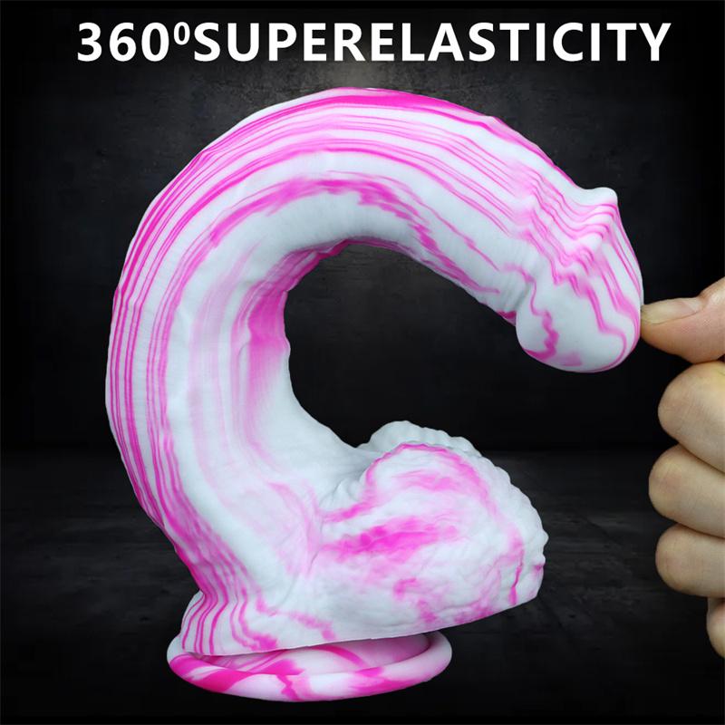 Female Mixed Color Liquid Silicone Simulation Penis Dildo Masturbation Device Anal Anal Plug Expansion Anal Big Penis