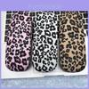 Leopard Print Metal Glasses Case With Flip Cover For Travel And Daily Use
