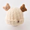 Super Cute Bear Fleece Baby Hat Scarf Combo Thermal Winter Cap with Neck Warmer Infant Toddler Gift Set