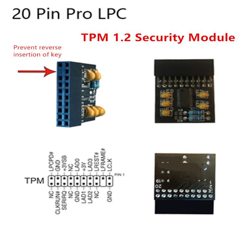 For Supermicro AOM-TPM-9655V Security Trusted Module TPM 1.2 20 Pin LPC AOMTPM9655HS