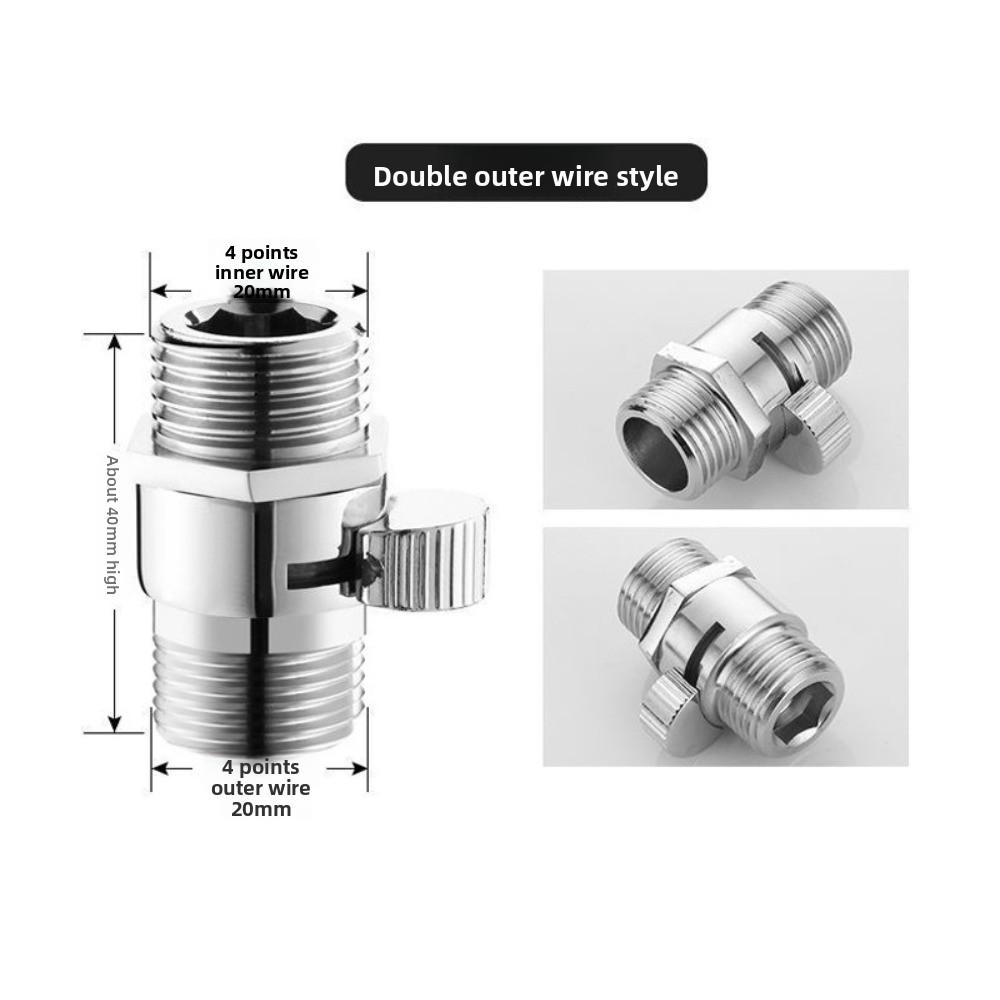 Shower Flow Control Angle Valve,Brass Handheld Direct Valve Valve, Water Volume Adjust Device,Water Pressure Regulator