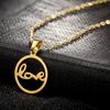 Elegant Hollow-out Love Circular Ring Ornament Set Necklace & Ear Stud Festival Birthday Gift