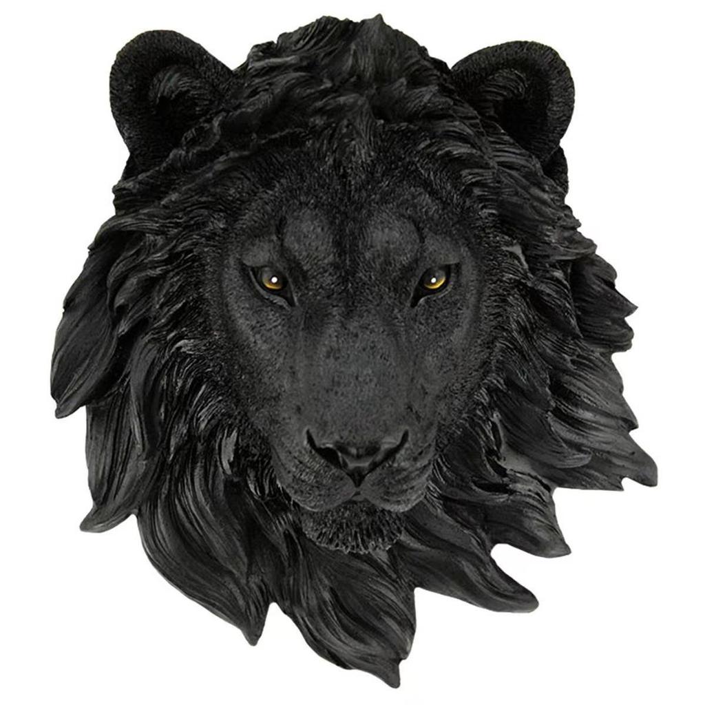 Nordic Style Resin Animal Head Wall Décor: Wolf & Lion