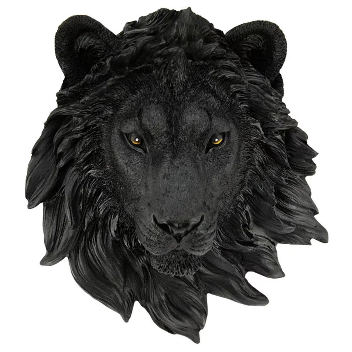 Nordic Style Resin Animal Head Wall Décor: Wolf & Lion