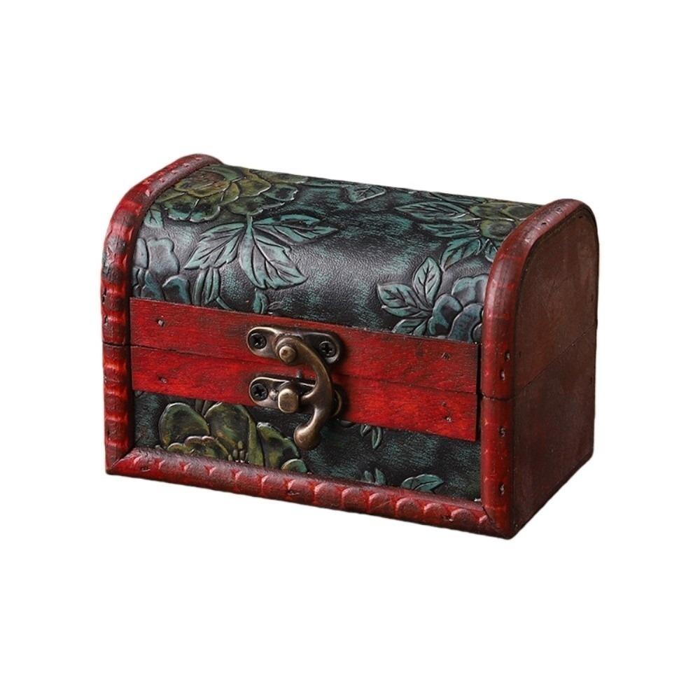 

Vintage Storage Box Flower Jewelry Box European Treasure Chest Packaging Box