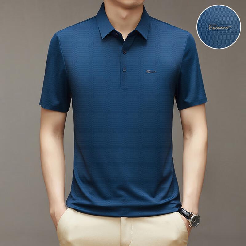 

Men s Versatile Business Casual Short-Sleeve Polo Shirt 120/54
