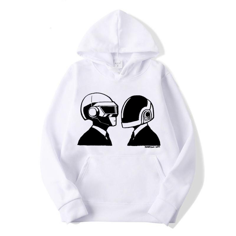 Herbst und Winter neue Herren- und Damen-Hoodies DAFTPUNK Band bedruckter Pullover modischer y2k Fleece langärmliger warmer Hoodie
