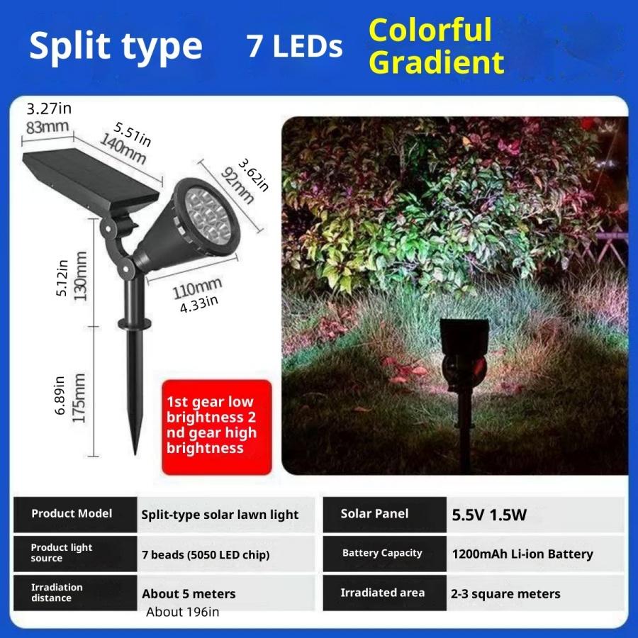 Solar-powered Outdoor Waterproof IP55 Garden Light for Lawn Courtyard Road & Theme Park Use
