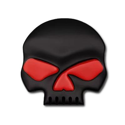Klebe-Totenkopf-Design Metall-Emblem-Aufkleber – Silber/Gold/Schwarz (Harley-Stil)