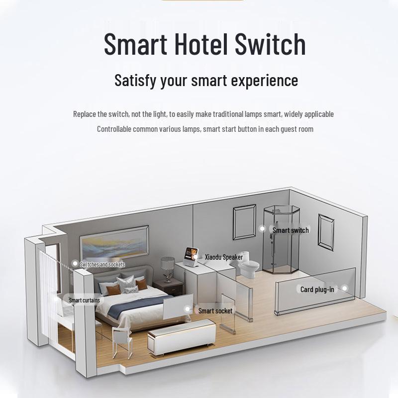 Xiaodu Bluetooth Solution for Mijia App-Connected Smart Hotel Switch Panel