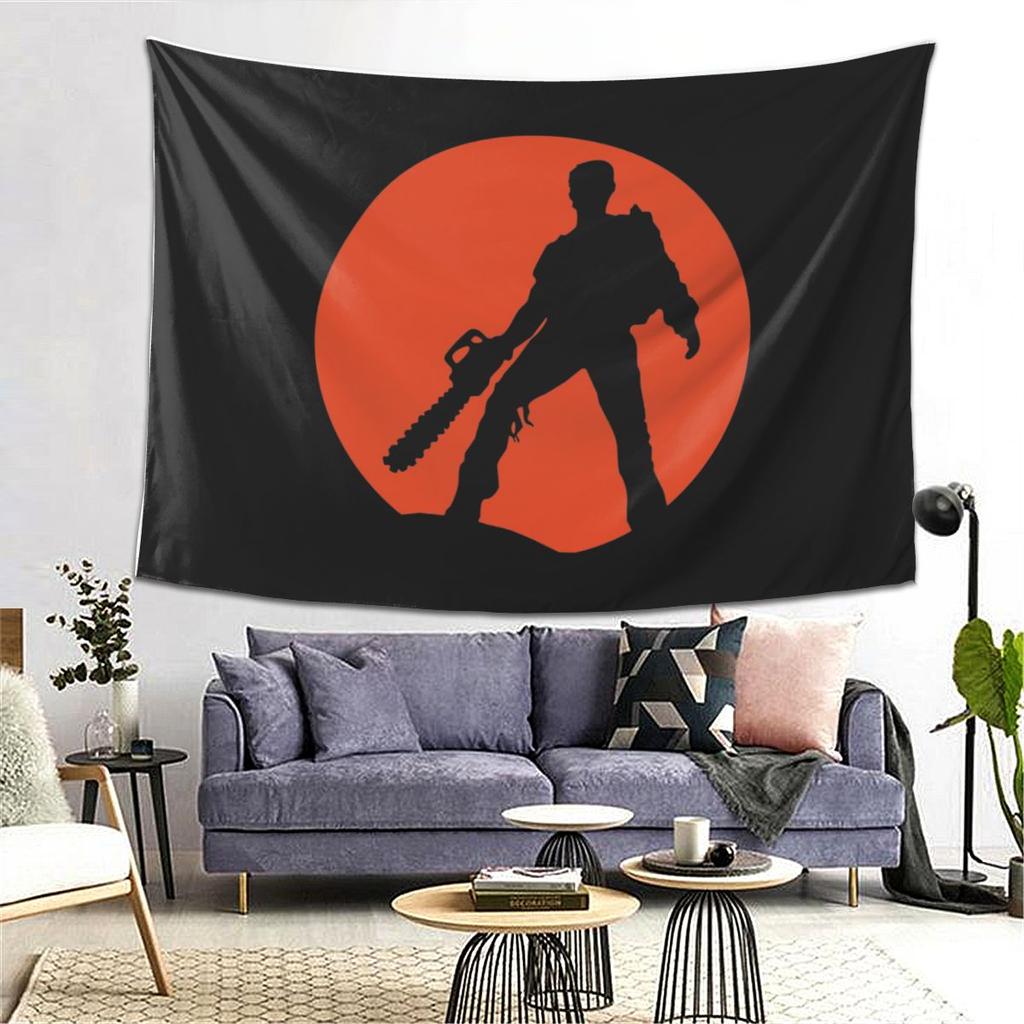 Ash Vs The Evil Dead Red Tapestry Wall Hanging Aesthetic Home Decoration Tapestries for Dorm Room