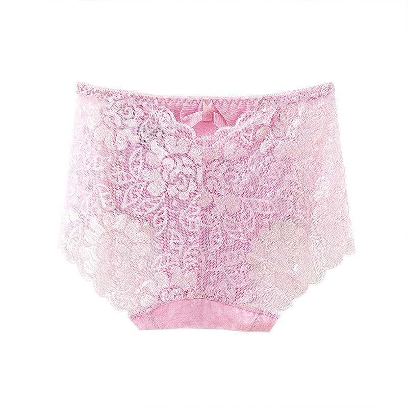 Mutandine con fiori di pizzo cavo Lingerie sexy senza cuciture da donna Slip con rialzo per fianchi taglie forti Mutandine sanitarie traspiranti Biancheria intima per dormire
