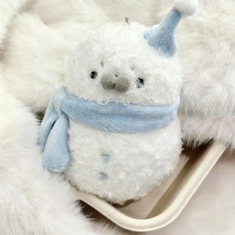 1Pcs White Seal Plushies Animal Pendant Soft Grey Seal Plush Keychain Fashion Stuffed Doll Keyring Accessories Car Ornaments