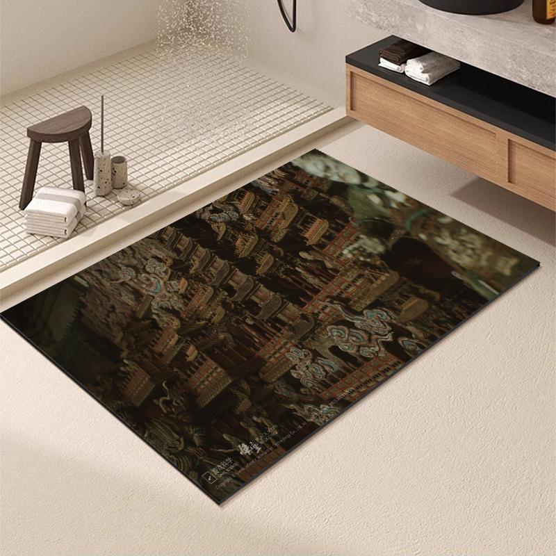 Washable Wear-resistant Diatom Mud Floor Mats Bathroom Anti-slip Mats
