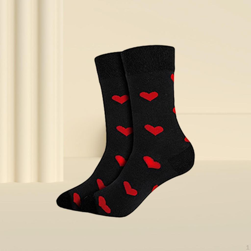 Mid Calf Socks Novelty Gift Valentines Day Gifts Cotton Thick Winter Warm Breathable Valentine's
