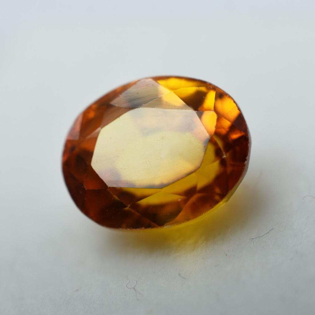 5.65 Ct Flawless CEYLON SAPPHIRE Natural ORANGE Oval Shape CERTIFIED Gemstone