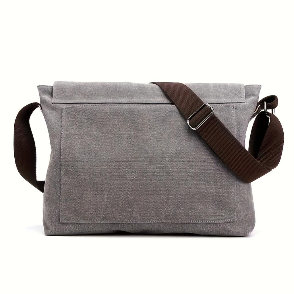 Men Minimalist Classic Textured Crossbody Bag, Fashion Casual Commuter Shoulder Pack, Ideal Daily Bag For Workplace Commute And Outdoor Travel Trips