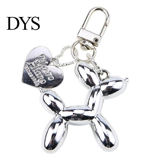 Keychain Pendant Cartoon Balloon Dog Puppy Charm Luster Lasers Color Shaped Bag DIY Decoration Home Office Decor Ornament Colorful Accessory