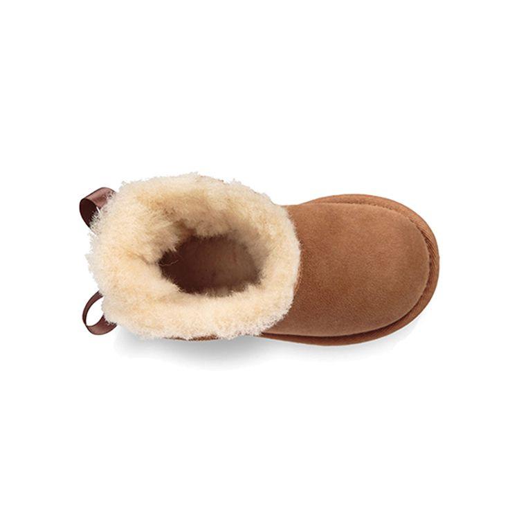 UGG Mini Bailey Bow II Boot Chestnut (Toddler) Kids Sneakers 1017397T-CHE