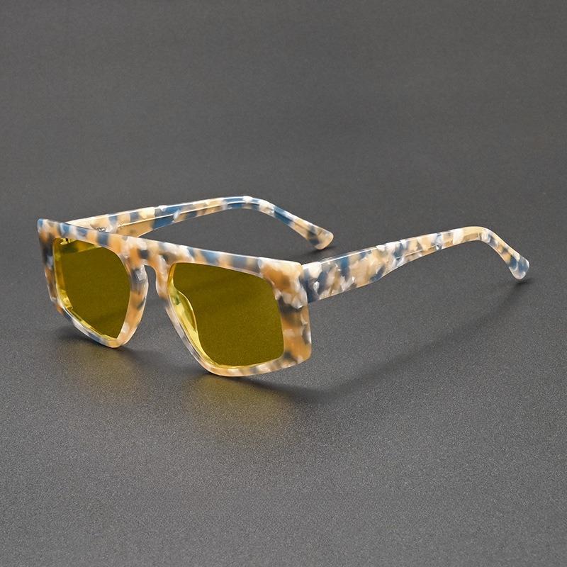 

2026 Personality Square Acetate Modelling Sunglasses Ladies Daily Streetwear Accessories Men UV Protection Driving SUN GLASSES as picture