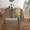 Vintage Wood Grain Rectangle Tablecloth Holiday Home Party Decor Washable Rustic Wooden Texture Table Cloths Kitchen Table Decor