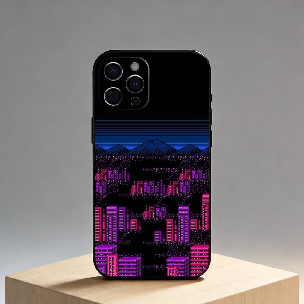 Japan Showa Era Phone Case For iPhone17,16,15,14,13,12 Plus,Max Soft Silicone Black Cover