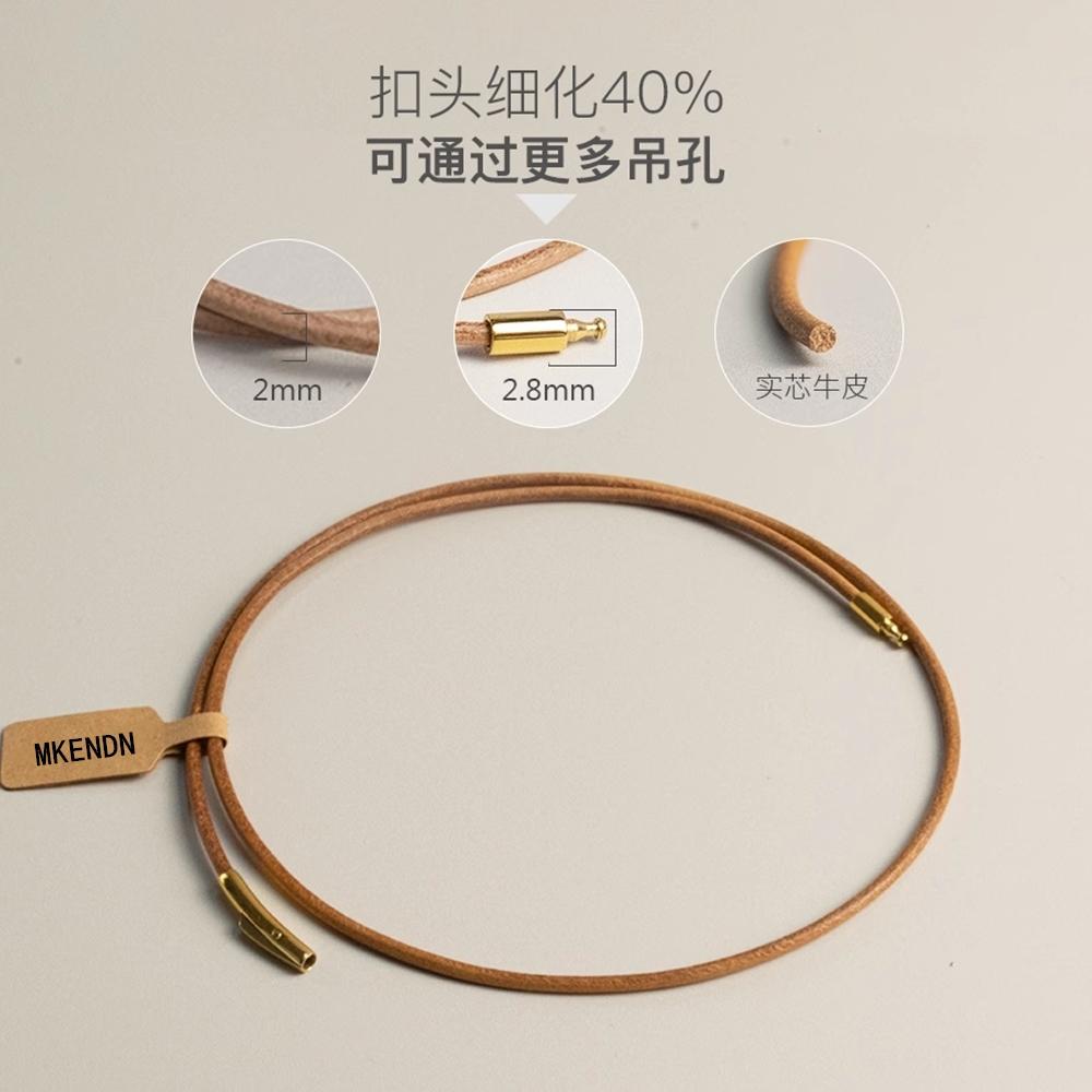 Collana Choker Semplice Fatta a Mano in Pelle di Mucca Primaria Collana in Pelle Chiusura in Acciaio Inossidabile Gioielli da Uomo Donna
