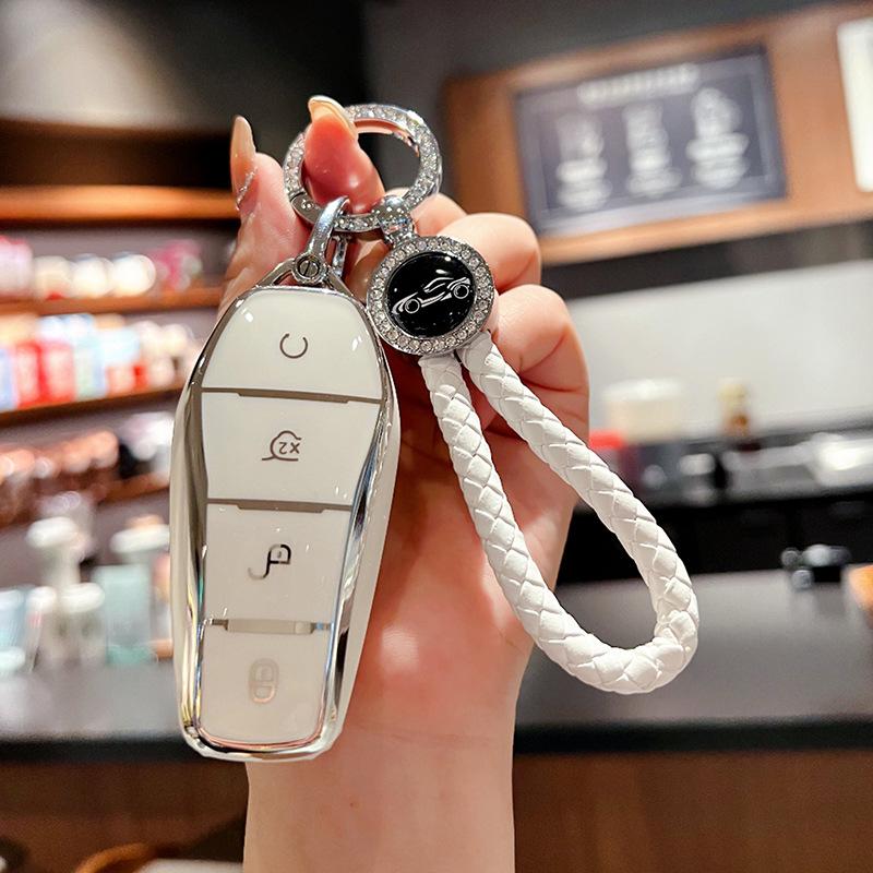 BYD Key Cover - Compatible with Dolphin, Han, Song, Qin, Yuan Plus DMI, Song Pro Max, Speed, Sharp, Han EV, Destroyer 05.