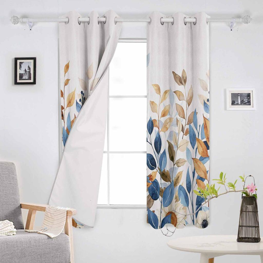 Thanksgiving Autumn Leaves Blackout Curtains For Living Room Bedroom Window Treatment Blinds Drapes