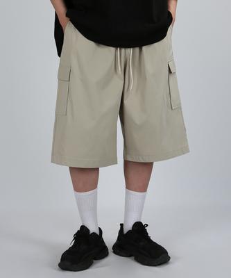 VERYVAIN Bermuda Cargo Banding Pants (Beige)