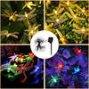 Outdoor Dragonfly Solar Fairy Lights Decorative LED String Lights Garland 8 Modes for Garden Patio Wedding Christmas Party Decor