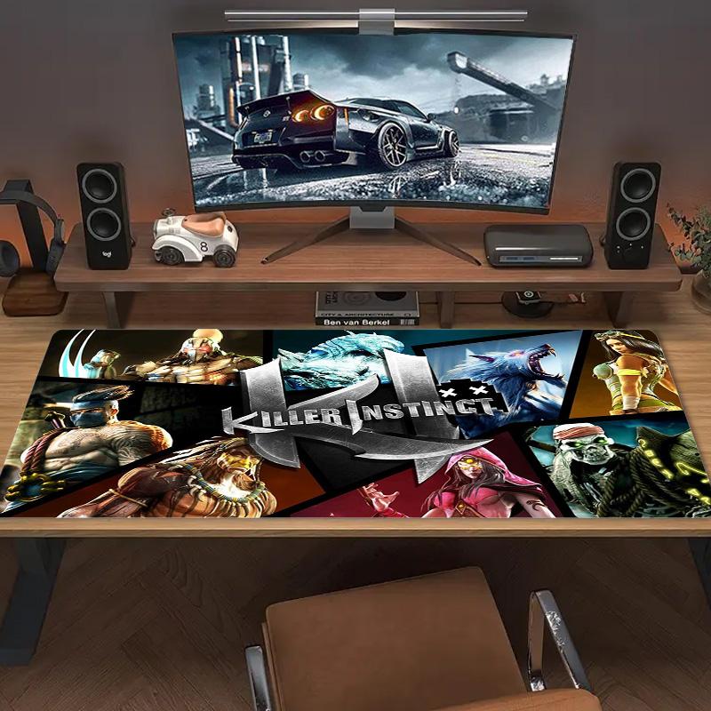 KILLER INSTINCT Color Mouse Pad Large Gaming Table Cushion Non-slip Laptop Tablet Big Mousepad XXL Mat Mini PC Playmat With Lock edge