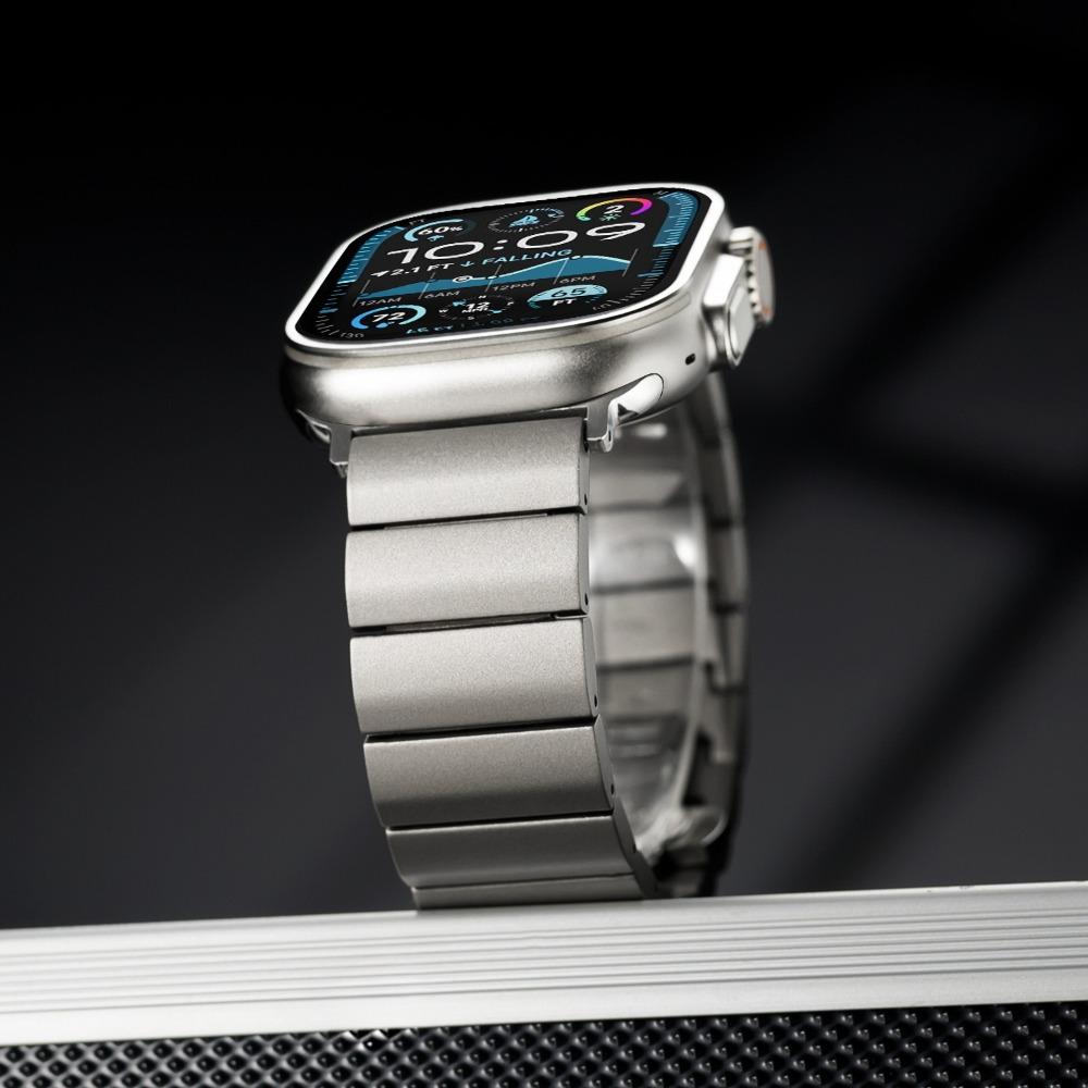 Luxury Titanium Band For Apple Watch Ultra 2 49mm 46mm 45mm 44mm 42mm 40mm 41mm Metal Bracelet For iWatch 10 9 8 7 6 SE 5 Strap