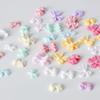 100Pcs/Bag Mini Bow 3D Cute Nail Art Decorations Bowknot Ornament Shiny Nail Charm Jewelry Diy Resin Nail Accessories Flat Back