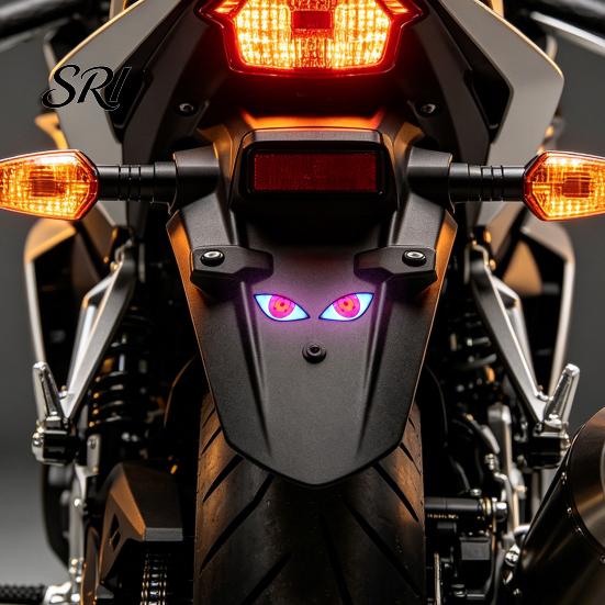 Stylish Vehicle Decorative Lights Ghost Eye Motorcycles LED with Waterproof Dynamic Eye-catching Motorcycle Lighting Rear Taillights for Car