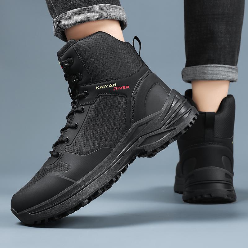 Men's outdoor field training boots four season high-top anti-slip jungle cross-country boots comfort casual hiking walking boots