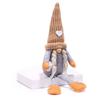 Year Round Decorative Figurines Christmas Gnome Plush Decoration with Long Legs, Faceless Handmade Fabric Cozy Winter Home Decor Doll