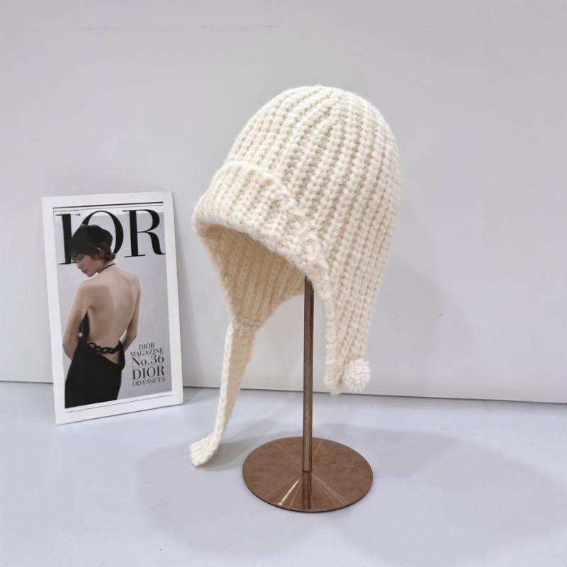 25 Early autumn new autumn and winter cute ear protection knitted hat women's thermal insulation and cold-resistant hat
