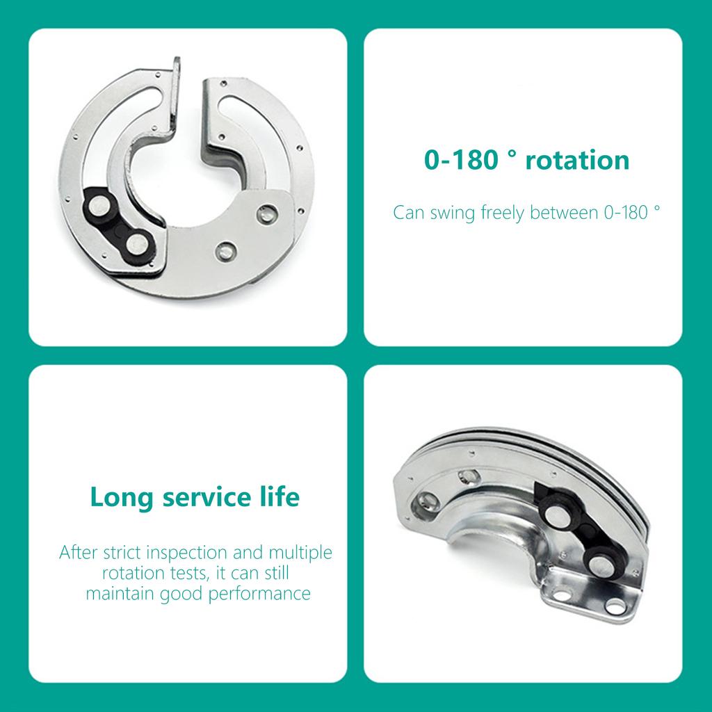 Carbon Steel Semicircular Door Hinges Concealed Hardware Heavy Duty Smooth Operate Door Hinges for Industrial Cabinets