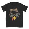 Leopard Print Thanksgiving Turkey Face Glasses TShirt Men  Funny 100 Cotton Tees Crew Neck Short Sleeve T Shirts Summer Tops