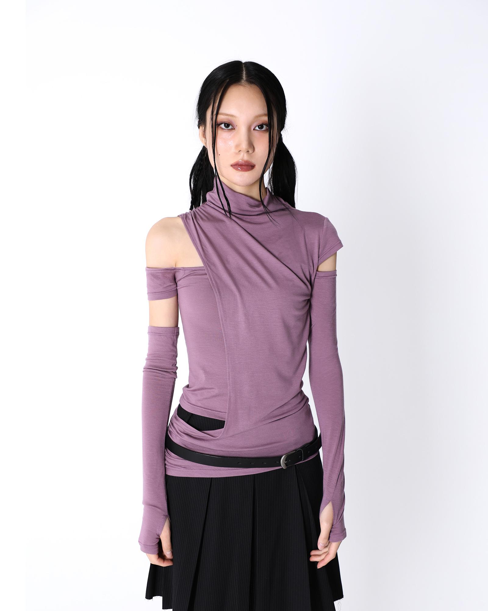 Sio Cowl Neck Warmer Long Sleeve [Plum] Plum